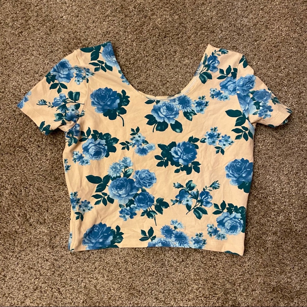 OG American Apparel Floral Crop Top